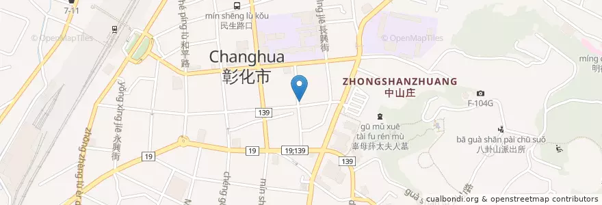 Mapa de ubicacion de 立和停車場 en Taiwan, 臺灣省, Condado De Changhua, 彰化市.