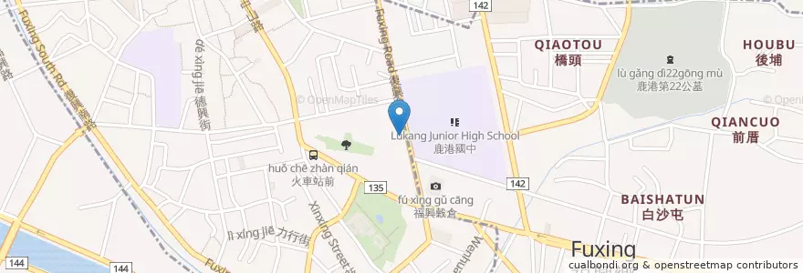 Mapa de ubicacion de 台灣基督長老教會鹿港教會 en Taiwan, Taiwan Province, Changhua County, Lugang Township.