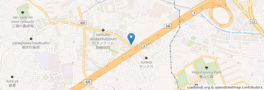 Mapa de ubicacion de ウサギ薬局 en ژاپن, 東京都, 目黒区, 世田谷区.