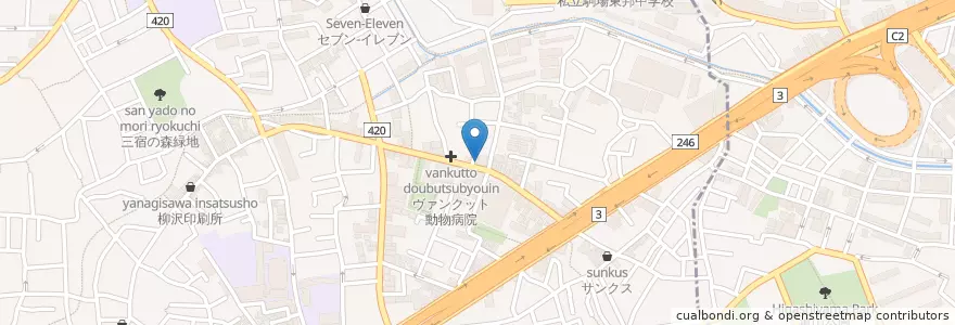 Mapa de ubicacion de 青葉歯科 en Jepun, 東京都, 目黒区, 世田谷区.
