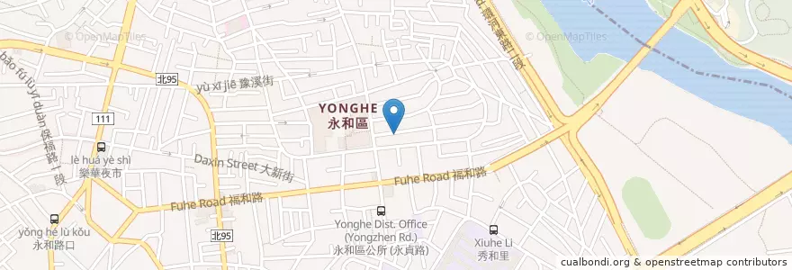 Mapa de ubicacion de 永新豆漿 en Tayvan, 新北市, 永和區.