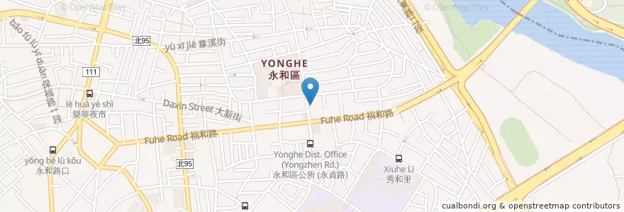 Mapa de ubicacion de 麥當勞 en تايوان, تايبيه الجديدة, 永和區.