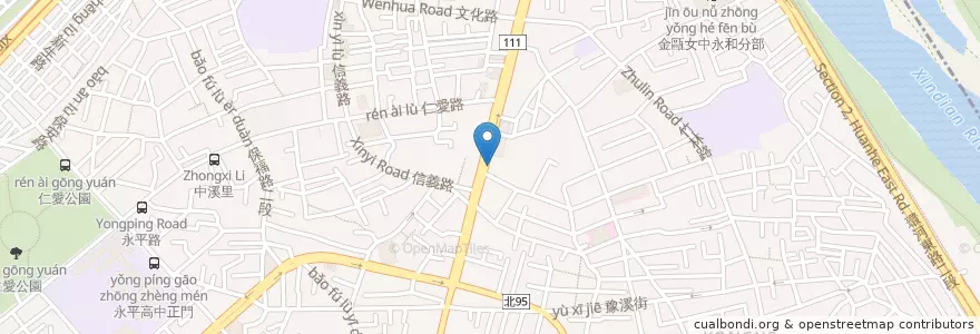 Mapa de ubicacion de 永和郵局 en 타이완, 신베이 시, 융허 구.
