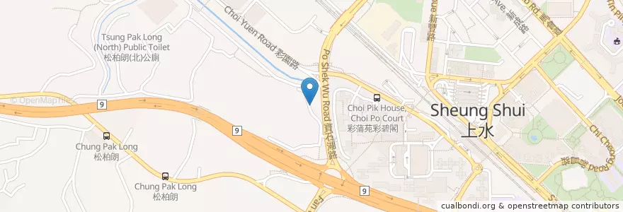 Mapa de ubicacion de 大頭嶺公廁 Tai Tau Leng Public Toilet en الصين, هونغ كونغ, غوانغدونغ, الأقاليم الجديدة, 北區 North District.