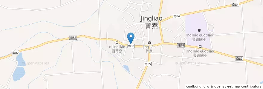 Mapa de ubicacion de 菁寮派出所 en Taiwan, Tainan, Houbi District.