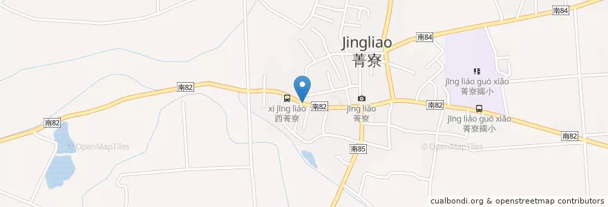 Mapa de ubicacion de 菁寮郵局 en 台湾, 台南市, 後壁区.