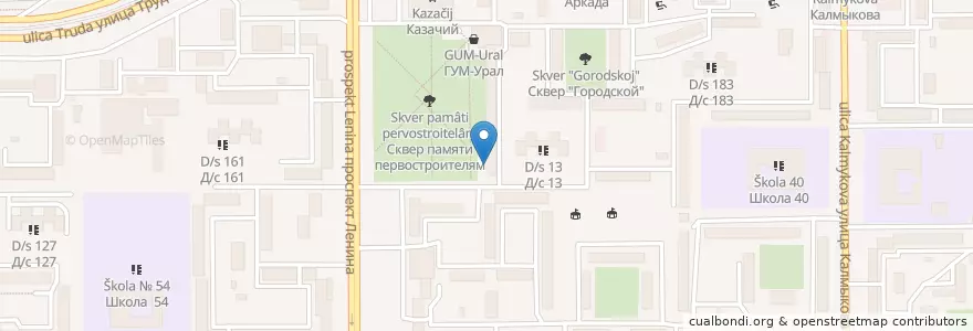 Mapa de ubicacion de Почтовое отделение №21 en Rusland, Уральский Федеральный Округ, Oblast Tsjeljabinsk, Магнитогорский Городской Округ.