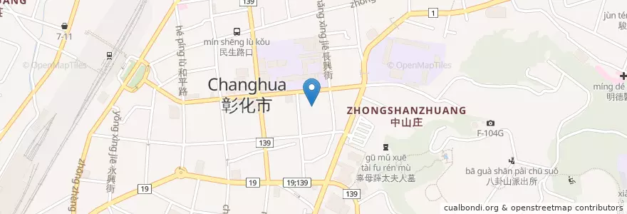 Mapa de ubicacion de 大愛回收站 en تايوان, مقاطعة تايوان, مقاطعة تشانغوا, 彰化市.