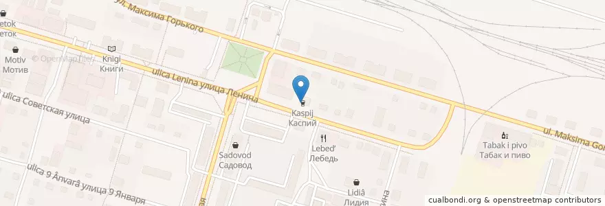 Mapa de ubicacion de Каспий en ロシア, ウラル連邦管区, スヴェルドロフスク州, Восточный Управленческий Округ, タヴダ管区.