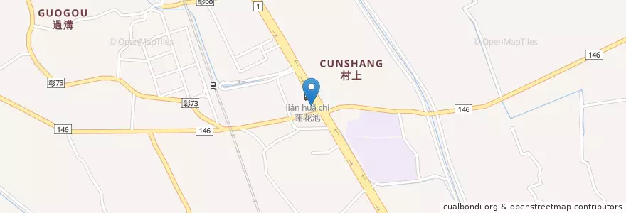 Mapa de ubicacion de 三媽臭臭鍋大村店 en Taiwan, Taiwan Province, Changhua County, Dacun Township.