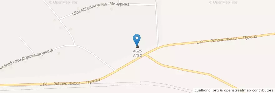 Mapa de ubicacion de АГЗС en Russia, Central Federal District, Voronezh Oblast, Liskinsky District, Ковалёвское Сельское Поселение.