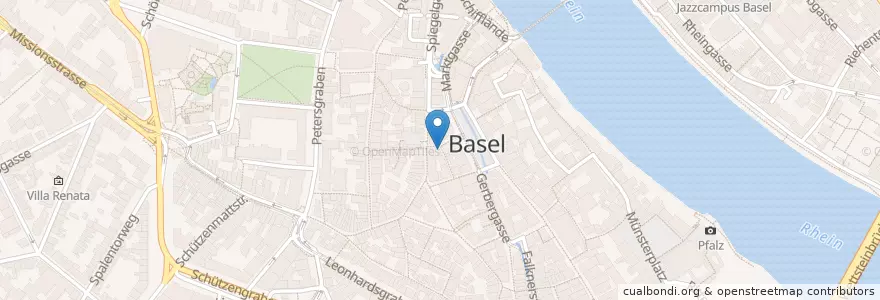 Mapa de ubicacion de Ecke 21 en Suiza, Basilea-Ciudad, Basilea.