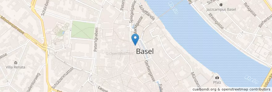 Mapa de ubicacion de Brasserie Baselstab en Switzerland, Basel-Stadt, Basel.
