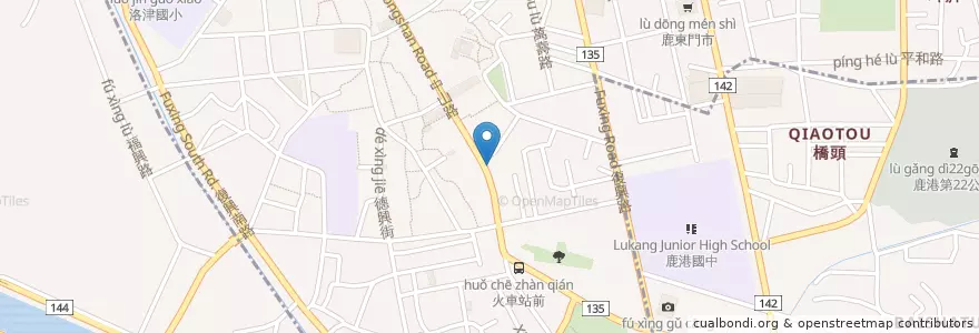 Mapa de ubicacion de 龍山手工麻糬 en 台湾, 台湾省, 彰化県, 鹿港鎮.