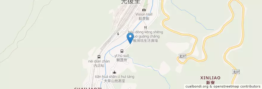 Mapa de ubicacion de 猴子書房 en Taiwan, New Taipei, Ruifang District.