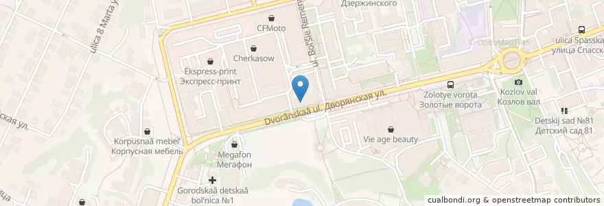 Mapa de ubicacion de Саровбизнесбанк en روسيا, Центральный Федеральный Округ, فلاديمير أوبلاست, Городской Округ Владимир.