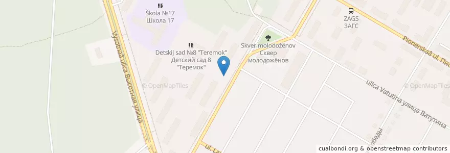 Mapa de ubicacion de Нихон en Rusia, Центральный Федеральный Округ, Московская Область, Городской Округ Подольск.