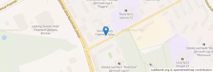 Mapa de ubicacion de Перфект+ en Rusland, Centraal Federaal District, Oblast Moskou, Городской Округ Подольск.