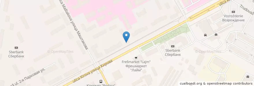 Mapa de ubicacion de Отделение связи №142110 en Rusland, Centraal Federaal District, Oblast Moskou, Городской Округ Подольск.