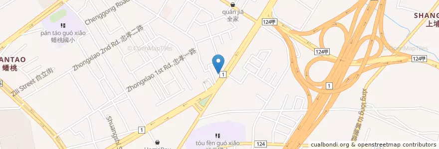 Mapa de ubicacion de 肯德基(KFC) en 타이완, 타이완성, 먀오리 현, 터우펀시.