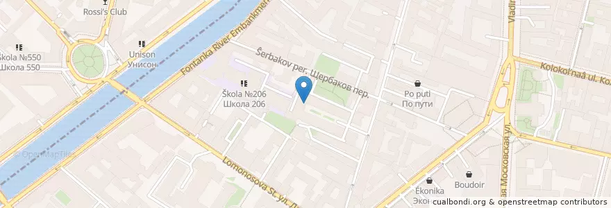 Mapa de ubicacion de Махаон en 俄罗斯/俄羅斯, Северо-Западный Федеральный Округ, 列宁格勒州, Санкт-Петербург, Центральный Район.