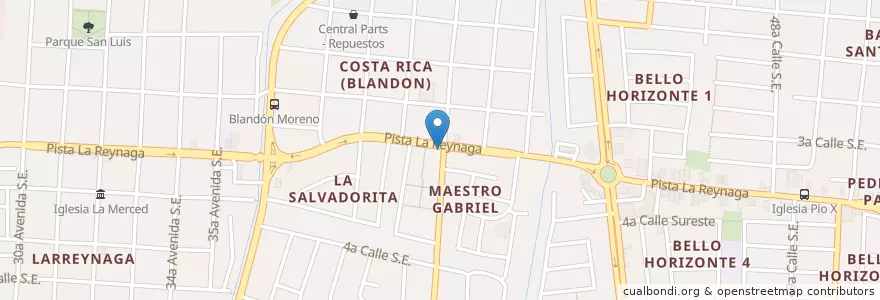 Mapa de ubicacion de Carne Asada Gran Hotel en ニカラグア, マナグア県, Managua (Municipio).