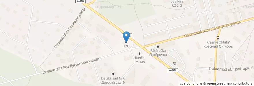 Mapa de ubicacion de H2O en روسیه, Центральный Федеральный Округ, استان مسکو, Раменский Городской Округ.