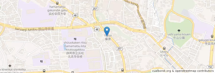 Mapa de ubicacion de 梅香苑 en 日本, 静岡県, 浜松市, 中区.