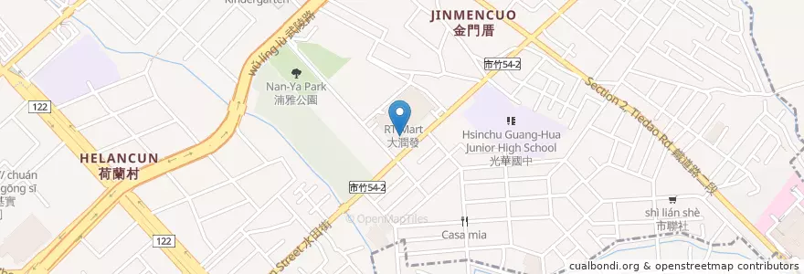 Mapa de ubicacion de McDonald's en Taïwan, Province De Taïwan, Hsinchu, 北區.