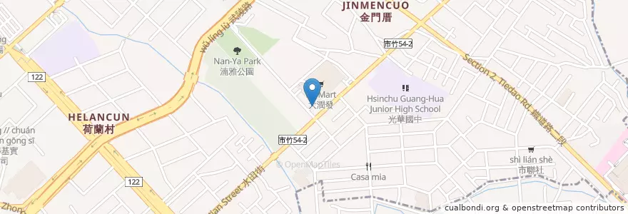 Mapa de ubicacion de RT-Mart underground parking en Taiwán, Provincia De Taiwán, Hsinchu, 北區.