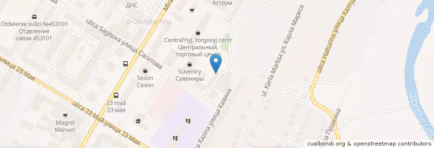 Mapa de ubicacion de БашЗооВетСнаб en Rusia, Приволжский Федеральный Округ, Башкортостан, Городской Округ Стерлитамак.