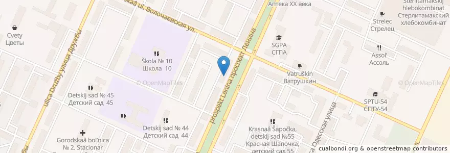 Mapa de ubicacion de Отделение связи №453103 en Russia, Circondario Federale Del Volga, Baschiria, Городской Округ Стерлитамак.