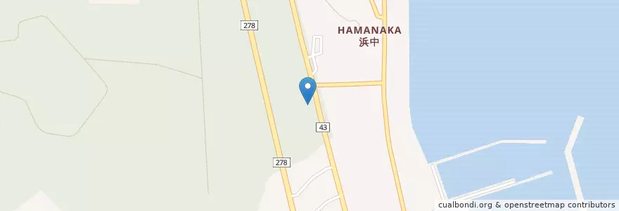 Mapa de ubicacion de 食事処 遊（ゆとり） en اليابان, محافظة هوكايدو, 渡島総合振興局, 茅部郡, 鹿部町.