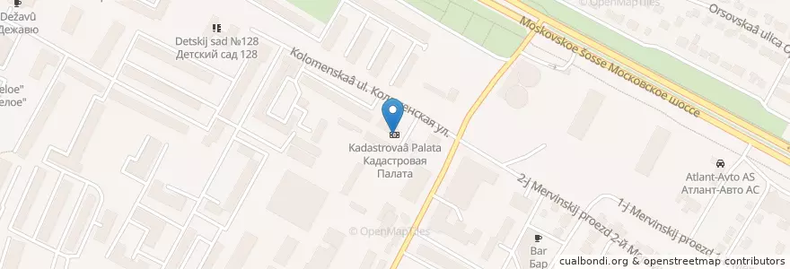 Mapa de ubicacion de Кадастровая Палата en Rusia, Distrito Federal Central, Óblast De Riazán, Городской Округ Рязань.