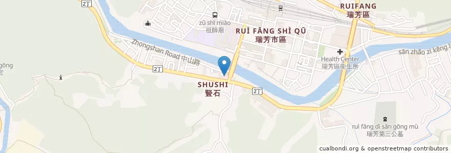 Mapa de ubicacion de 瑞芳東和圖書閱覽室 en 臺灣, 新北市, 瑞芳區.