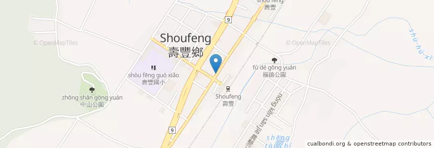 Mapa de ubicacion de 壽豐肉羹麵 en Taiwan, 臺灣省, Condado De Hualien, 壽豐鄉.