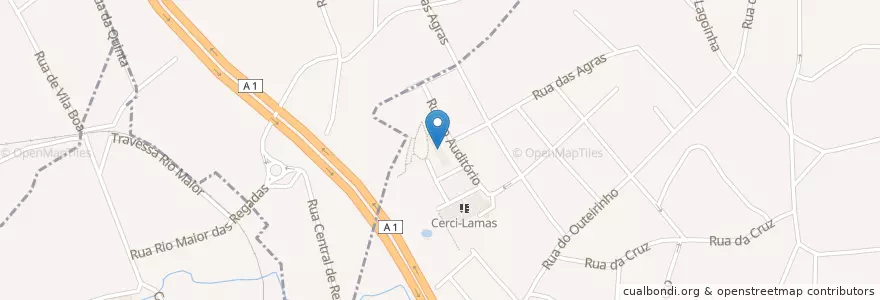 Mapa de ubicacion de Auditório de Santa Maria de Lamas en 葡萄牙, Aveiro, 北部大區, Área Metropolitana Do Porto, Santa Maria Da Feira, Mozelos.