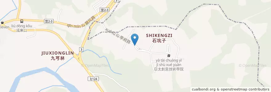 Mapa de ubicacion de 亞太創意技術學院 en تايوان, مقاطعة تايوان, 峨眉鄉.