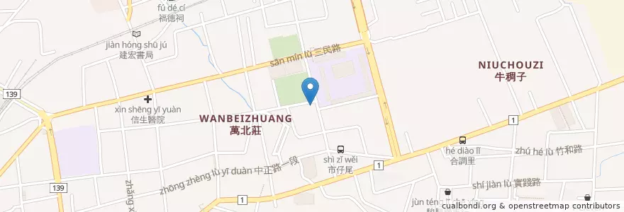 Mapa de ubicacion de 世樺牙醫 en Taiwán, Provincia De Taiwán, Condado De Changhua, 彰化市.