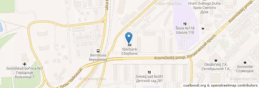 Mapa de ubicacion de Омск 644027 en Russland, Föderationskreis Sibirien, Oblast Omsk, Омский Район, Городской Округ Омск.