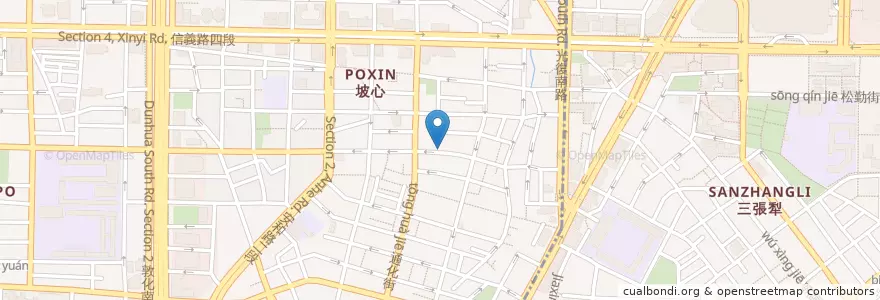 Mapa de ubicacion de 通化肉園 en Taiwán, Nuevo Taipéi, Taipéi, 大安區.