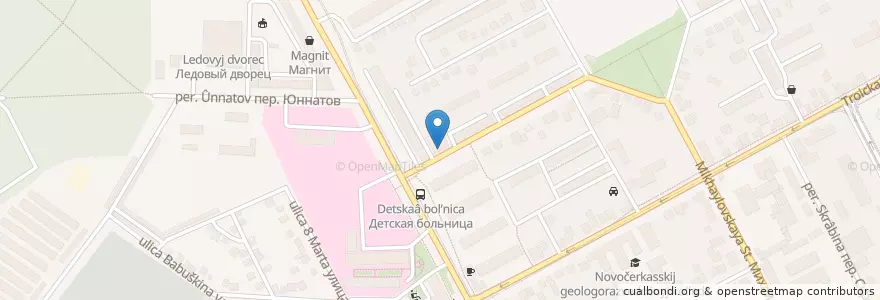 Mapa de ubicacion de Сбербанк 24 en 러시아, 남부연방관구, Ростовская Область, Городской Округ Новочеркасск.