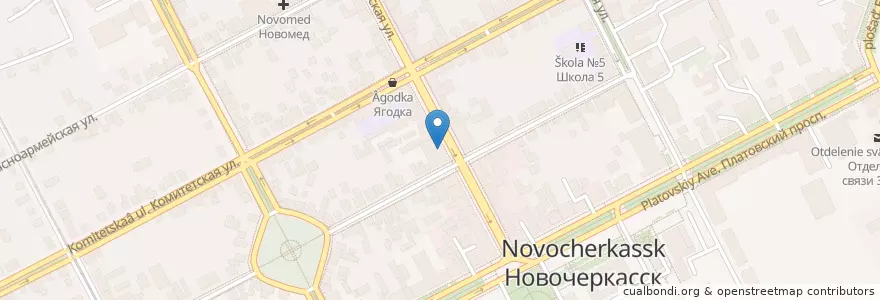 Mapa de ubicacion de Сбербанк en ロシア, 南部連邦管区, ロストフ州, Городской Округ Новочеркасск.