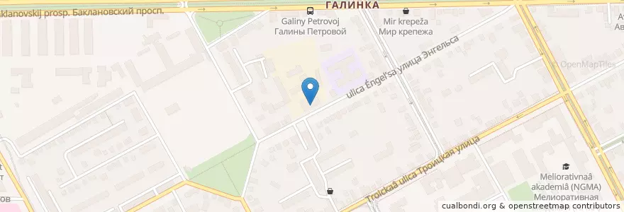 Mapa de ubicacion de Сбербанк en Rússia, Distrito Federal Do Sul, Oblast De Rostov, Городской Округ Новочеркасск.