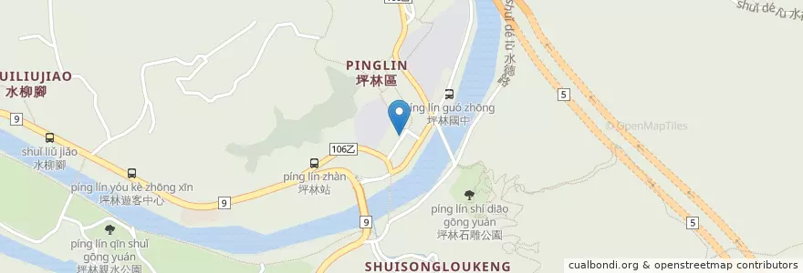 Mapa de ubicacion de 坪林農會 en Taiwan, 新北市, 坪林區.
