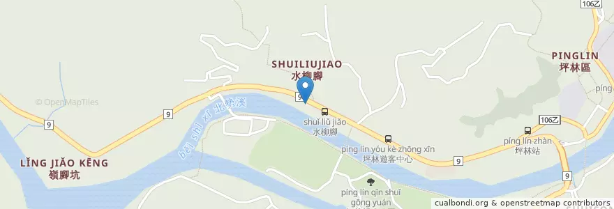 Mapa de ubicacion de 公路飯店 en 타이완, 신베이 시, 핑린 구.