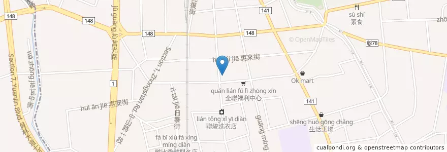 Mapa de ubicacion de FEED ME en 臺灣, 臺灣省, 彰化縣, 員林市.