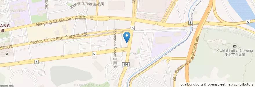 Mapa de ubicacion de 南港富康郵局 en تایوان, 新北市, تایپه, 南港區.