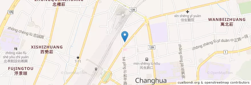 Mapa de ubicacion de 成馨眼科診所 en Taïwan, Province De Taïwan, Comté De Changhua, Changhua.