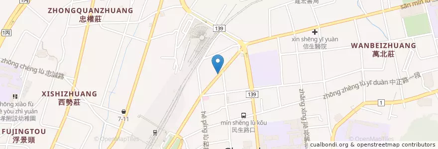 Mapa de ubicacion de 心園托兒所 en Taiwán, Provincia De Taiwán, Condado De Changhua, 彰化市.